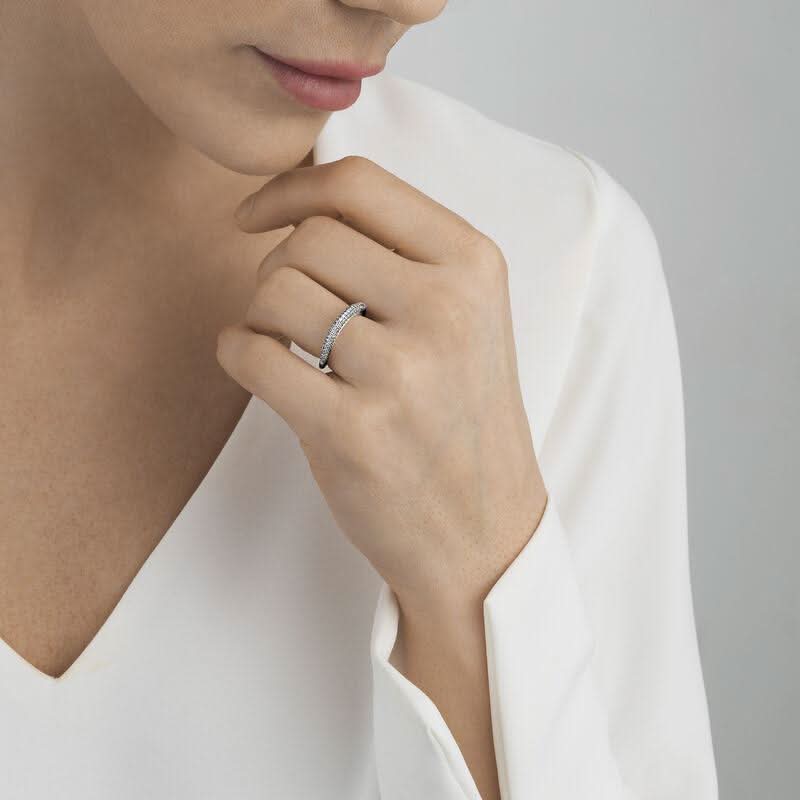 Georg Jensen Jewellery Georg Jensen Offspring Ring - Sterling Silver and Brillant Cut Diamonds (10013257)