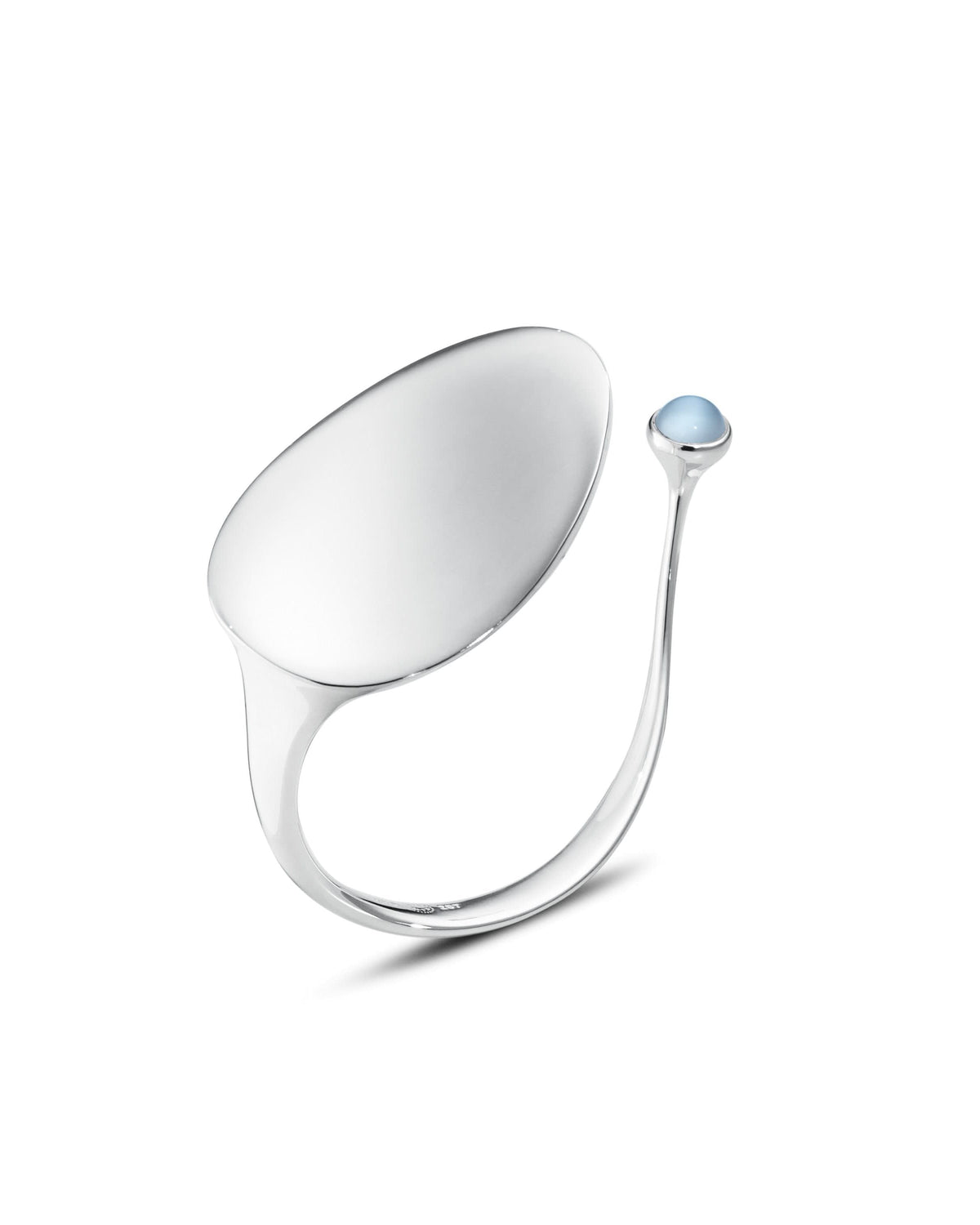 Georg Jensen Jewellery Georg Jensen Vivianna Bangle - Sterling Silver and Blue Topaz (Small)