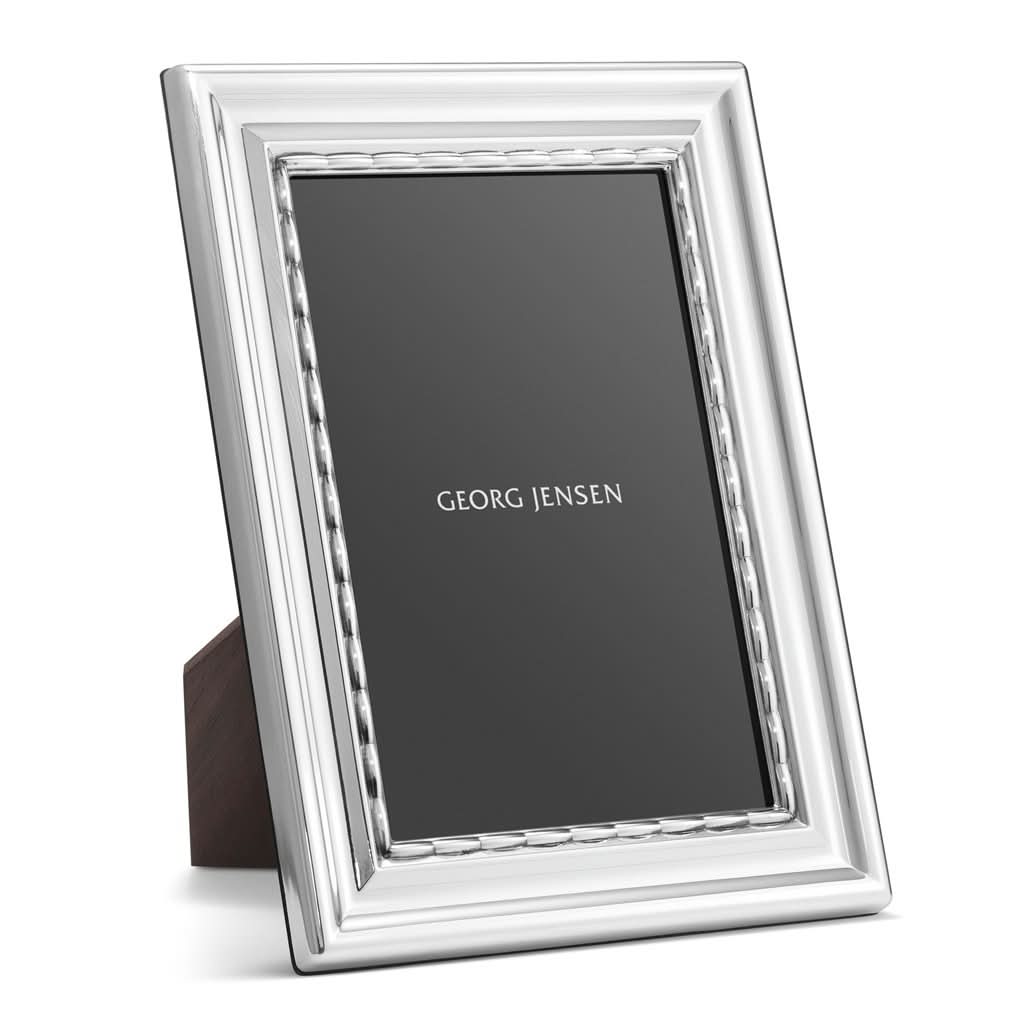 Georg Jensen Picture Frame Georg Jensen 7 x 5 inch Pearl border Photoframe - Sterling Silver