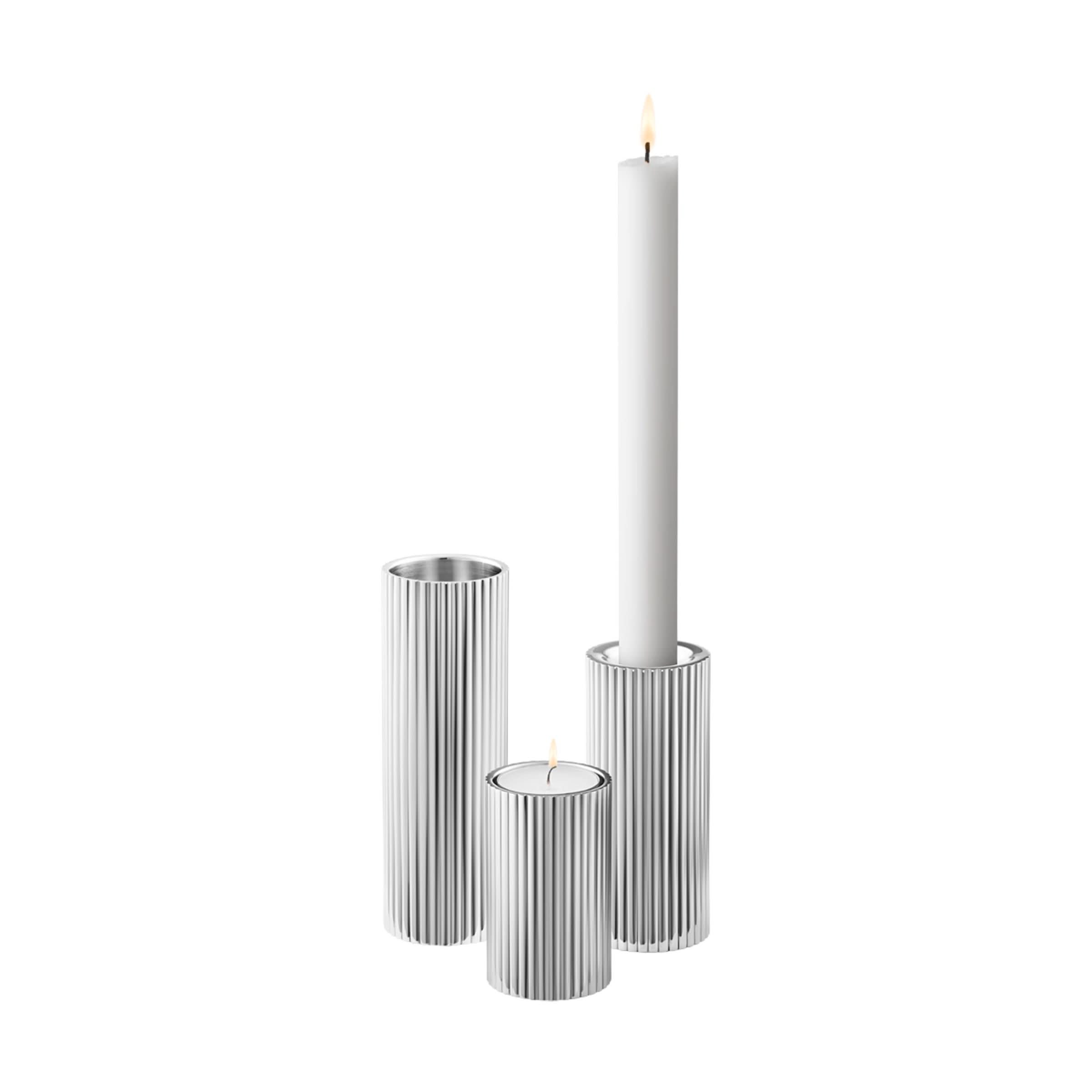 Georg Jensen Silverware Homewares Gifts Georg Jensen Bernadotte Tealight/Taper Candle Holder Set