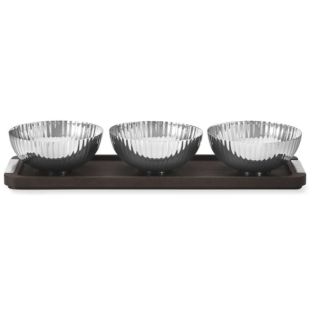 Georg Jensen Silverware Homewares Gifts Georg Jensen Bernadotte Tray with Bowls (10018216)
