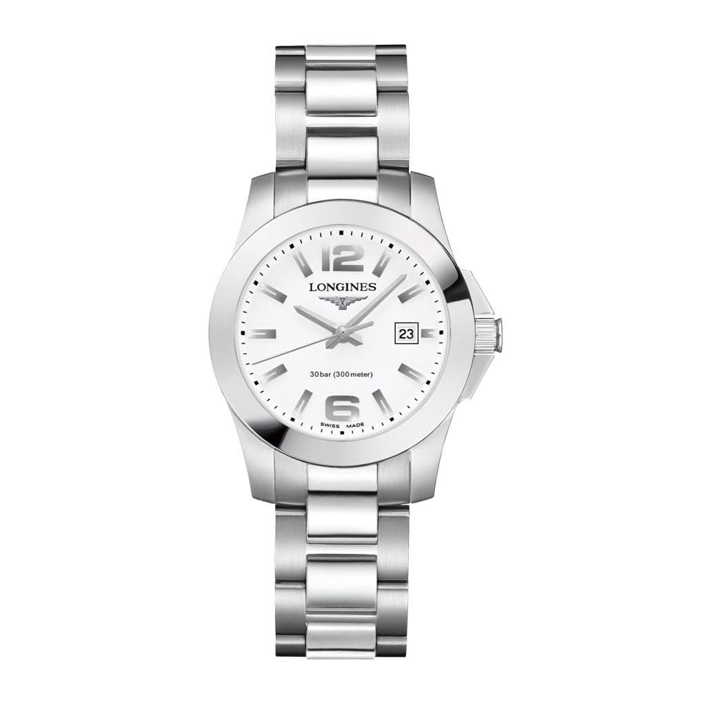 Longines Luxury Watch LONGINES CONQUEST Stainless Steel Quartz Date Watch, L3.376.4.16.6