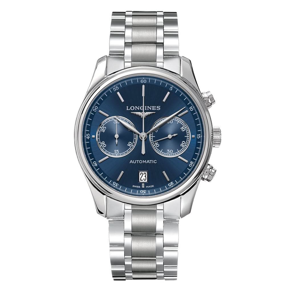 Longines Luxury Watch LONGINES MASTER COLLECTION Chronograph Automatic Date Watch on Bracelet L2.629.4.92.6