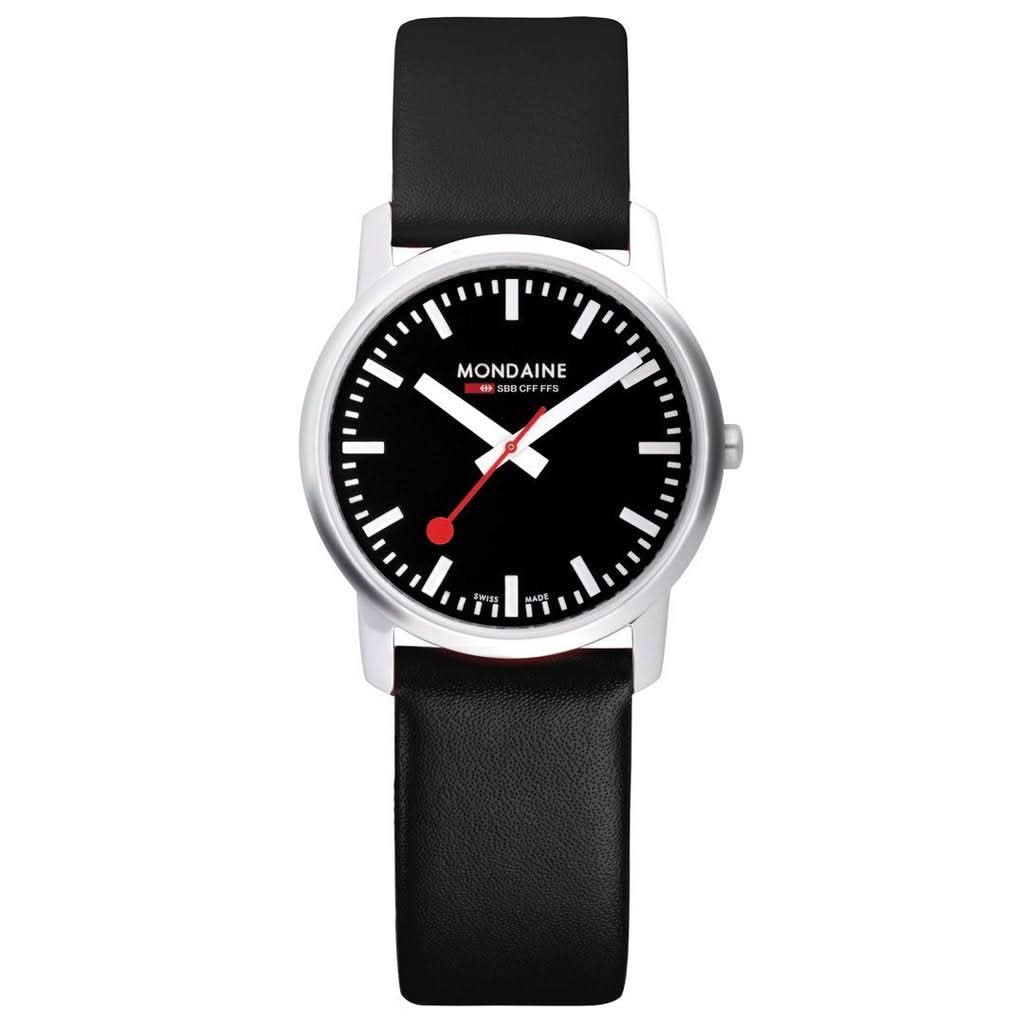 Mondaine Luxury Watches Black Mondaine Simply Elegant Quartz Watch A638.30350.14SBB
