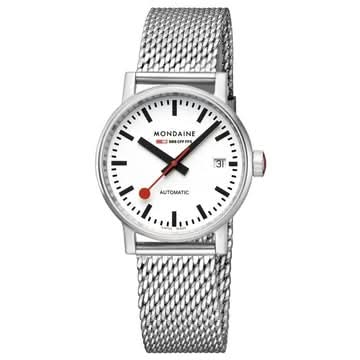 Mondaine Luxury Watches Mondaine EVO2 Automatic 35 mm, Stainless Steel Watch, MSE.35610.SM