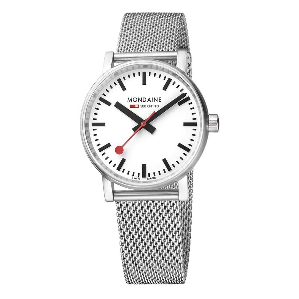 Mondaine Luxury Watches Mondaine evo2 Stainless Steel Watch with Mesh Bracelet