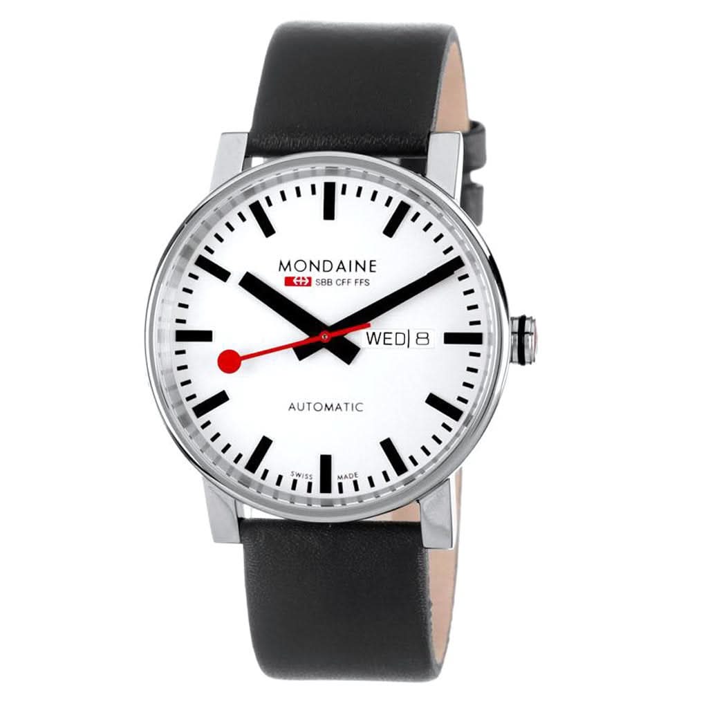 Mondaine Luxury Watches White Mondaine Evo Automatic Day Date Watch A132.30348.11SBB