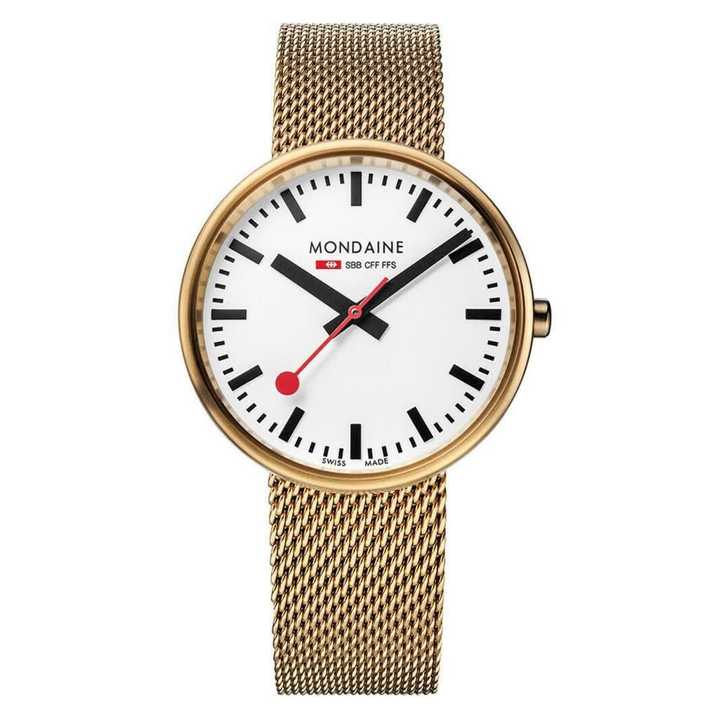 Mondaine Luxury Watches White Mondaine SBB Mini Giant Quartz Bracelet Watch A763.30362.21SBM