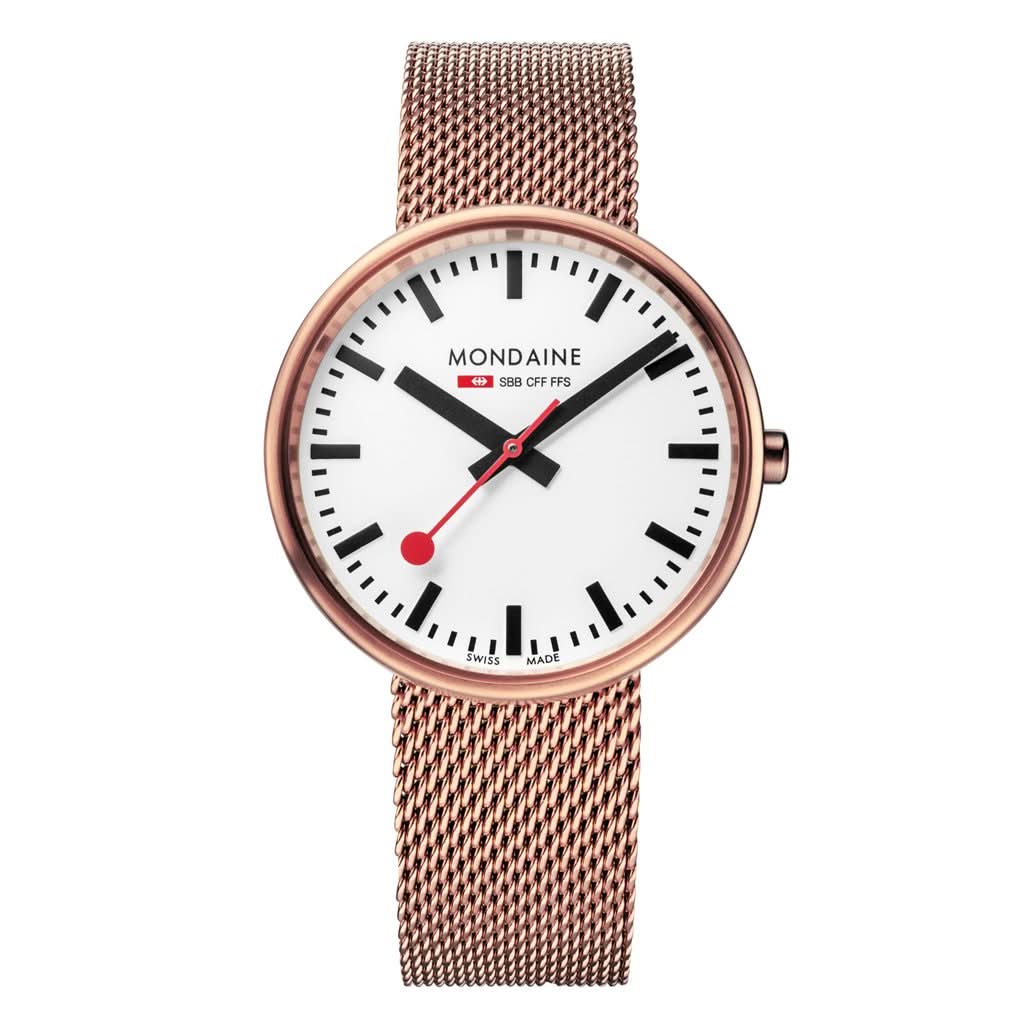 Mondaine Luxury Watches White Mondaine SBB Mini Giant Quartz Bracelet Watch A763.30362.22SBM