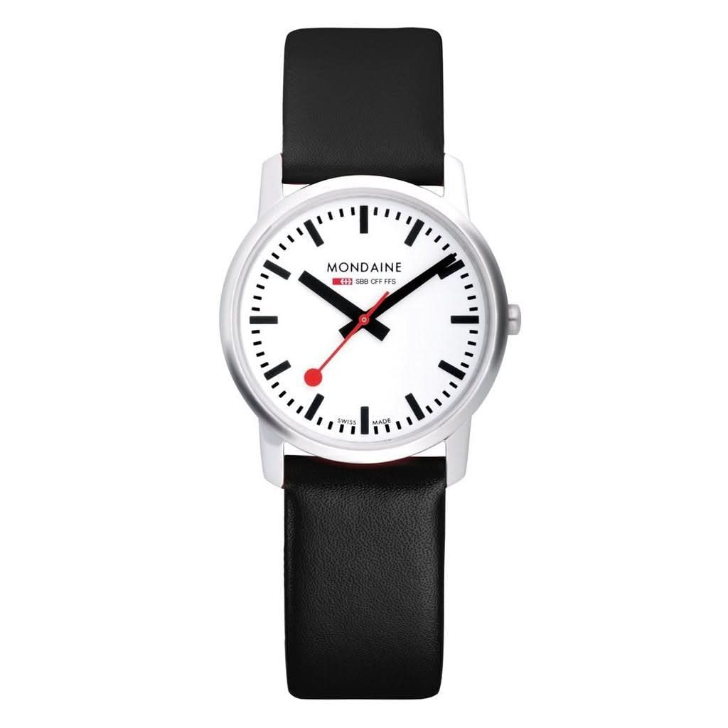 Mondaine Luxury Watches White Mondaine Simply Elegant Quartz Strap Watch A638.30350.11SBB