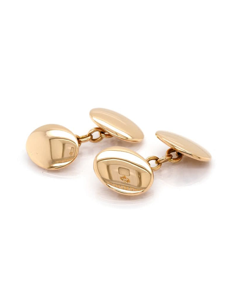 Ogden of Harrogate Jewellery 15ct Yellow Gold Oval Cufflinks