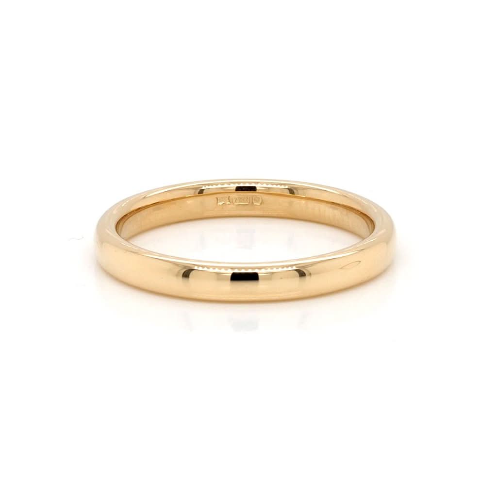 Ogden of Harrogate Jewellery 18ct Gold Slight Court 2.5mm Wedding Band, Size L