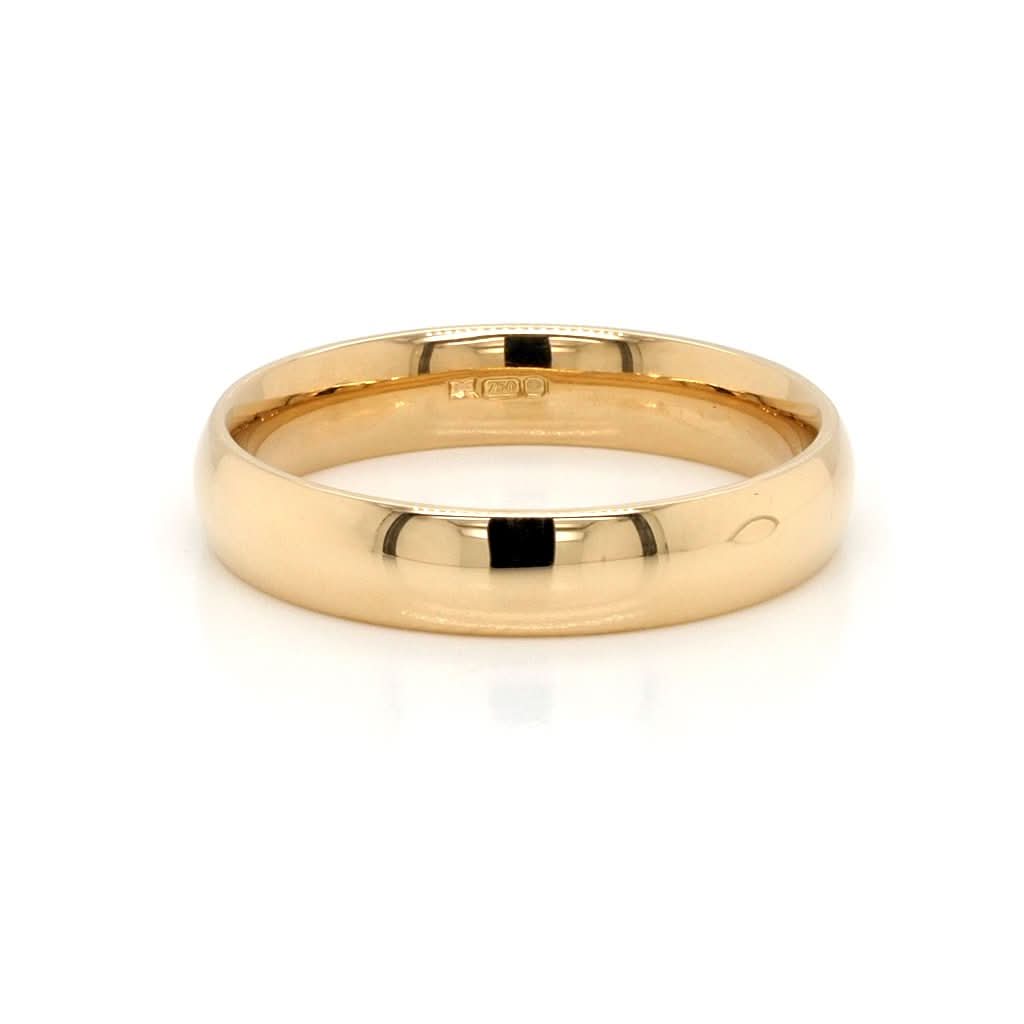 Ogden of Harrogate Jewellery 18ct Gold Traditional Court 4mm Wedding Band, Size O
