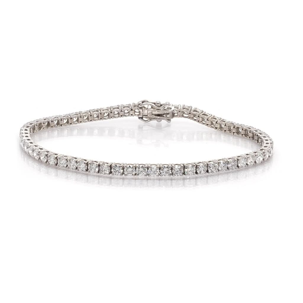 Ogden of Harrogate Jewellery 18ct White Gold Diamond Line Bracelet