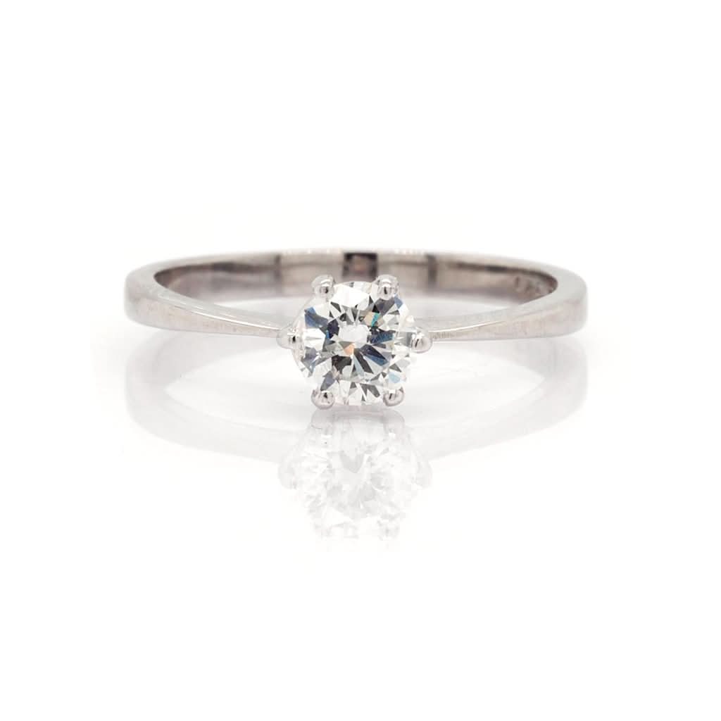 Ogden of Harrogate Jewellery 18ct White Gold Single Stone Diamond Ring