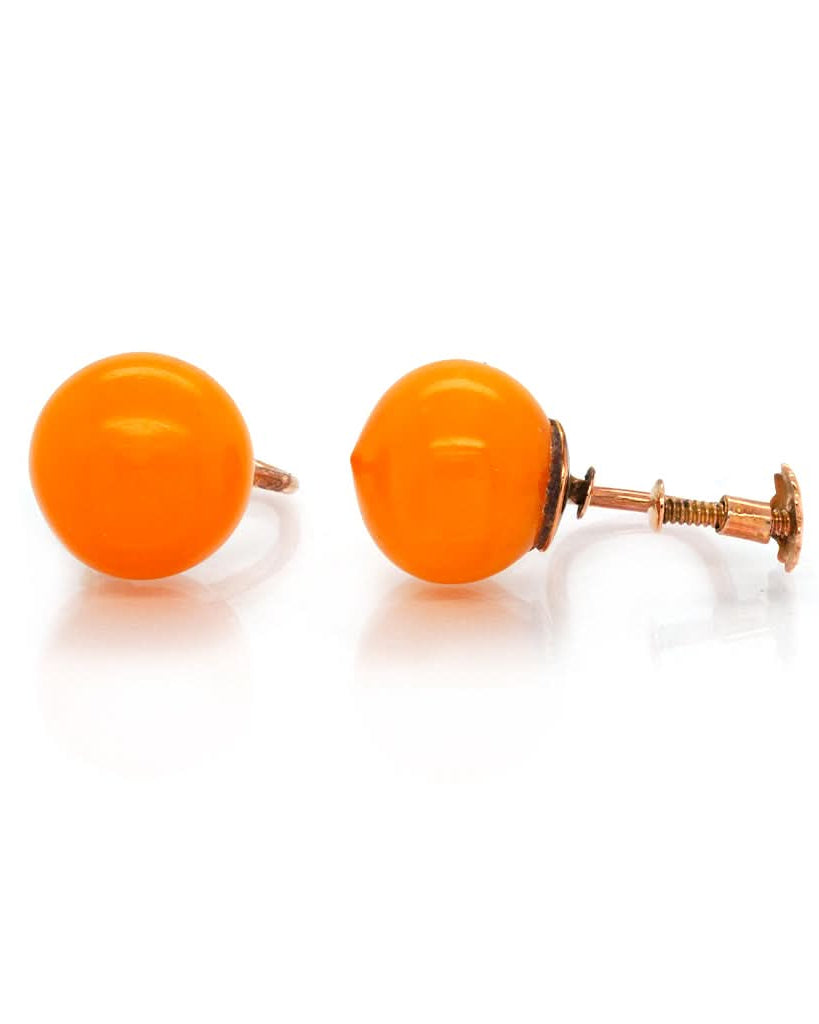 Ogden of Harrogate Jewellery 9ct Gold Amber Stud Earrings