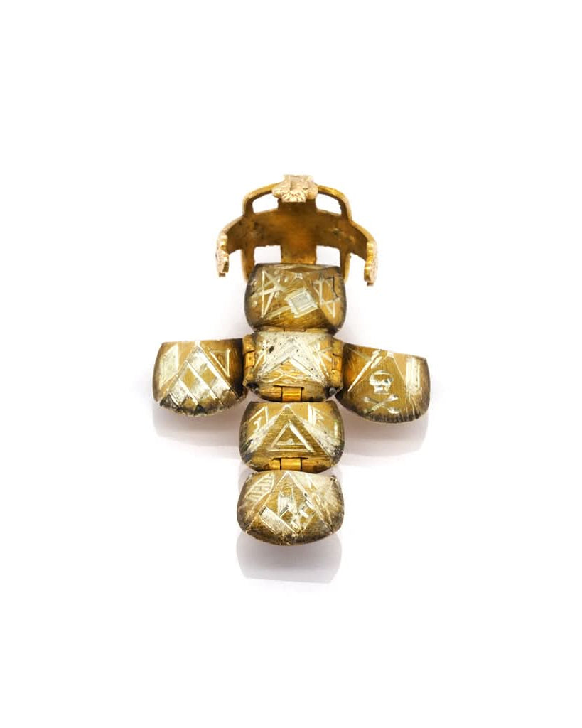 Ogden of Harrogate Jewellery 9ct Yellow Gold and Silver Masonic Orb Charm