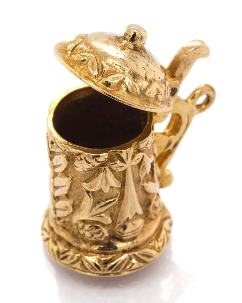 Ogden of Harrogate Jewellery 9ct Yellow Gold Beer Tankard Charm