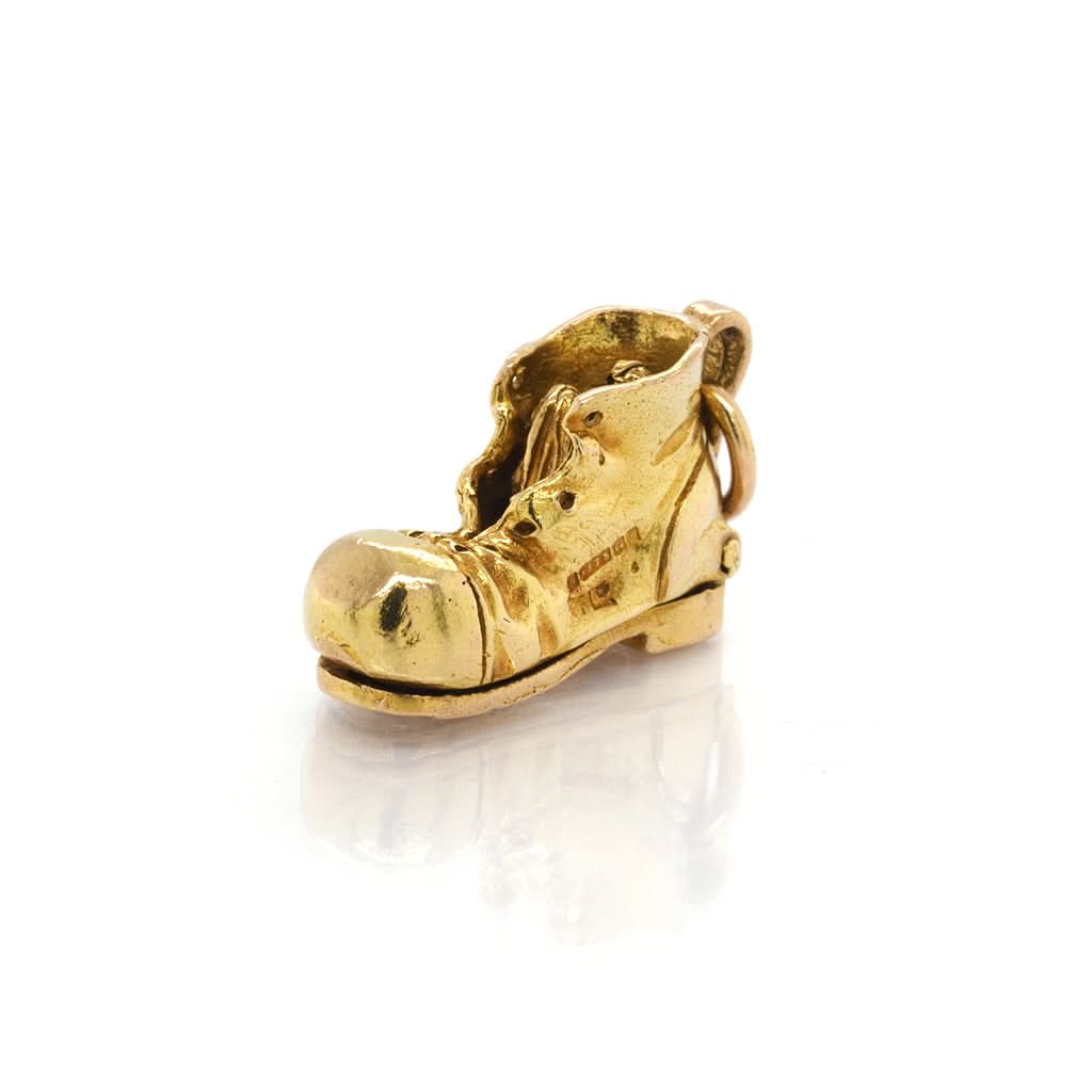 Ogden of Harrogate Jewellery 9ct Yellow Gold Bride & Groom Boot Charm