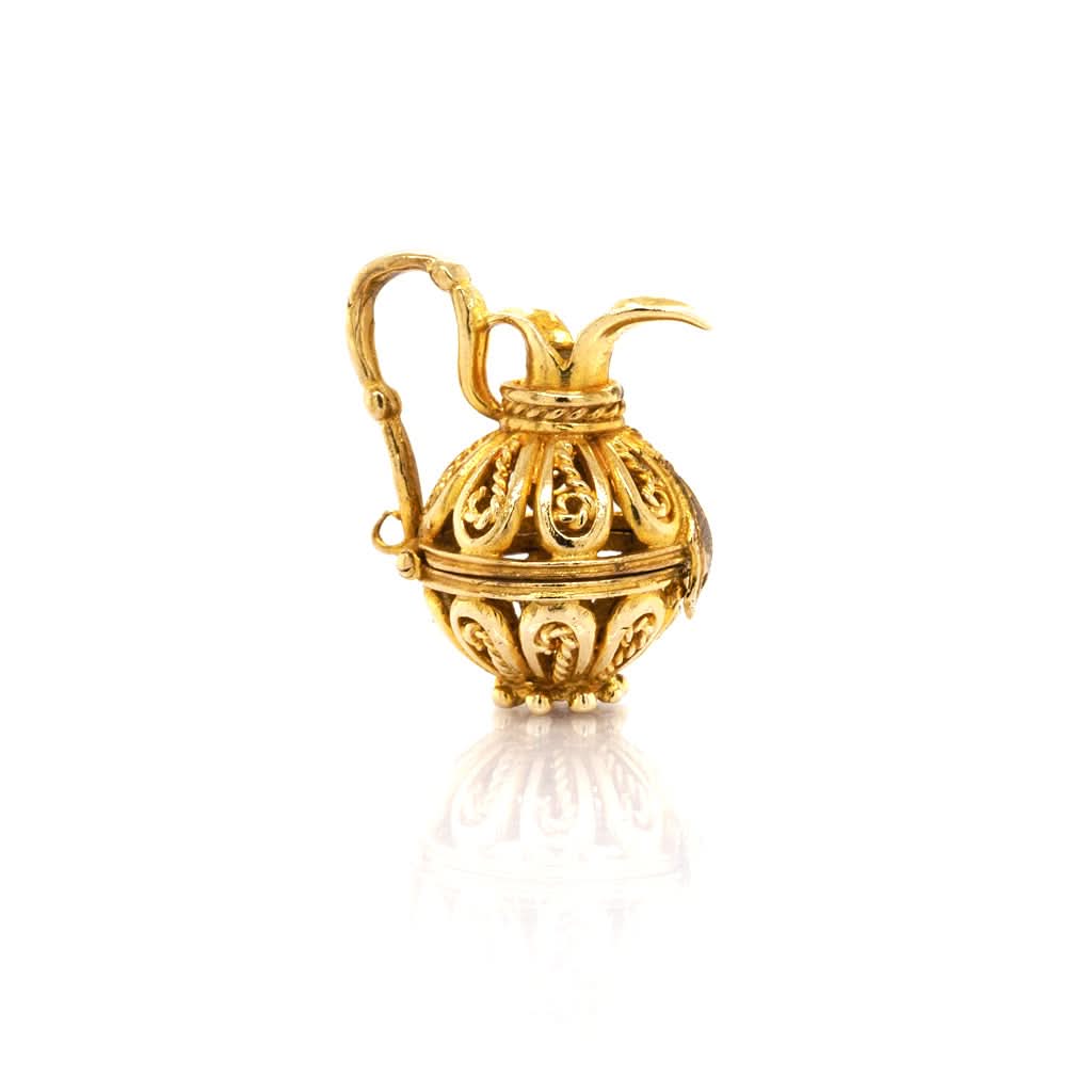 Ogden of Harrogate Jewellery 9ct Yellow Gold Filigree Jug Charm
