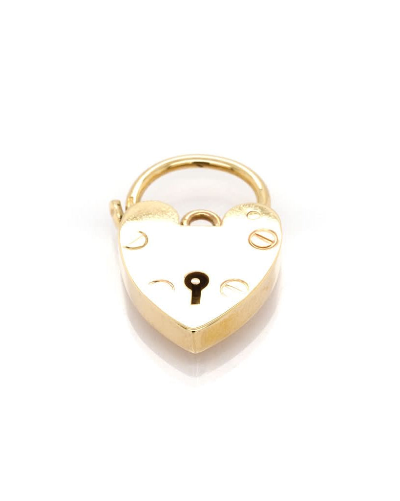 Ogden of Harrogate Jewellery 9ct Yellow Gold Heart Padlock Charm