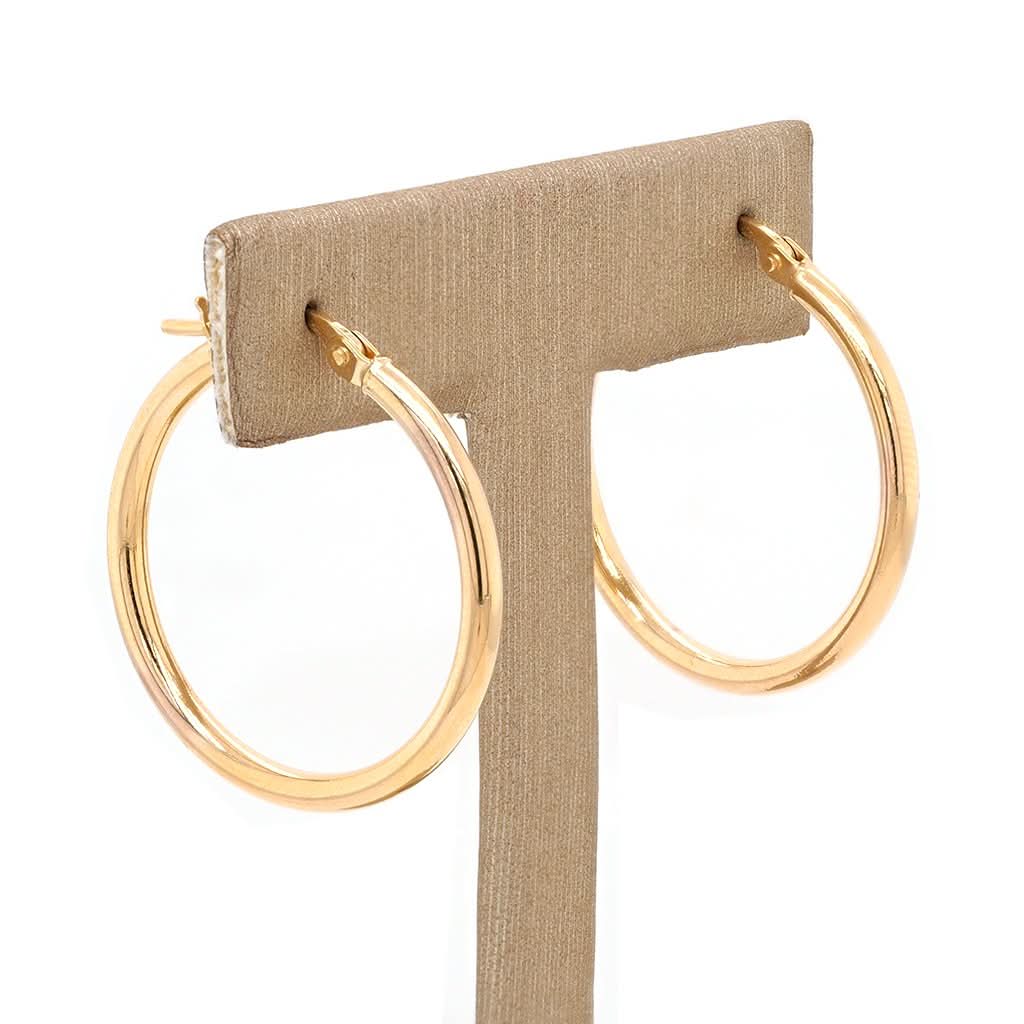 Ogden of Harrogate Jewellery 9ct Yellow Gold Hoop Earrings