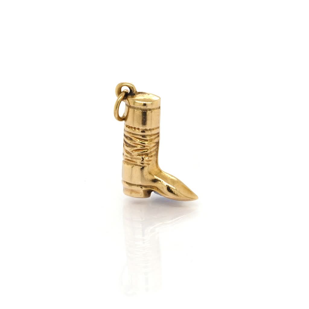 Ogden of Harrogate Jewellery 9ct Yellow Gold Long Boot Charm