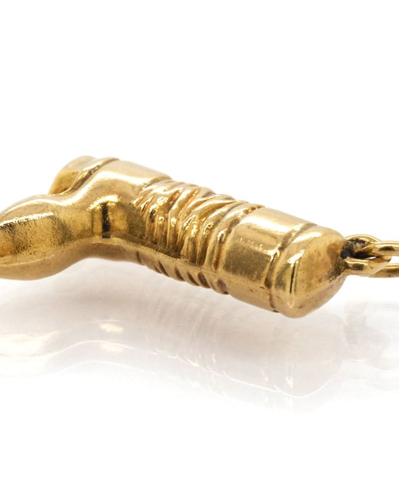 Ogden of Harrogate Jewellery 9ct Yellow Gold Long Boot Charm