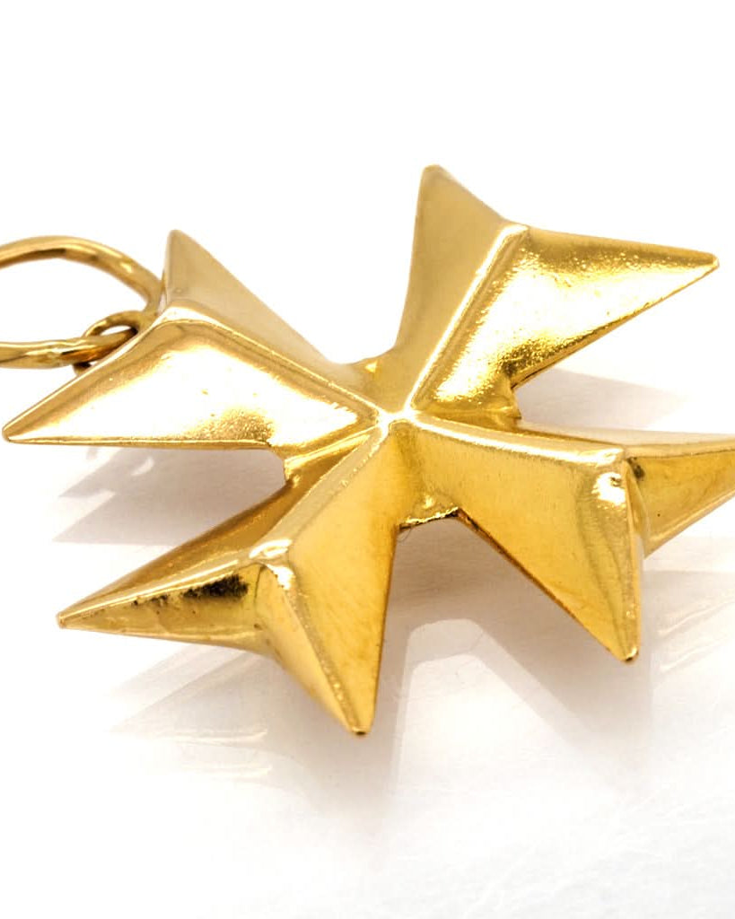 Ogden of Harrogate Jewellery 9ct Yellow Gold Maltese Cross Charm