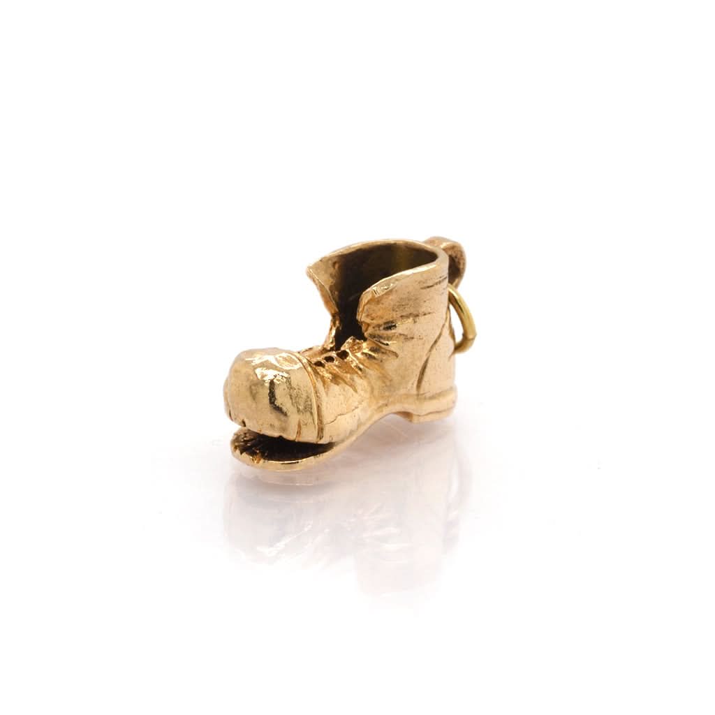 Ogden of Harrogate Jewellery 9ct Yellow Gold Ripped Boot Charm
