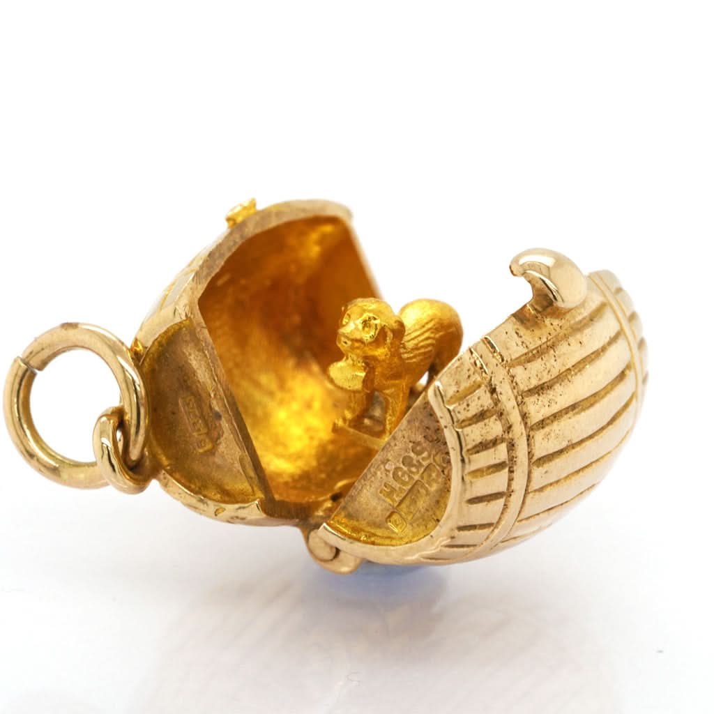 Ogden of Harrogate Jewellery 9ct Yellow Gold St Bernard Dog Cask Charm