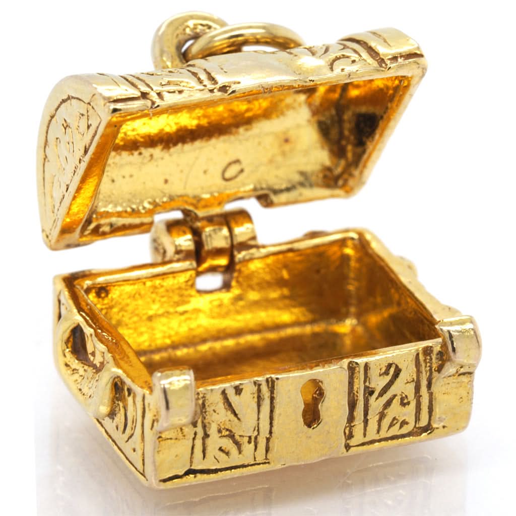 Ogden of Harrogate Jewellery 9ct Yellow Gold Treasure Chest Charm