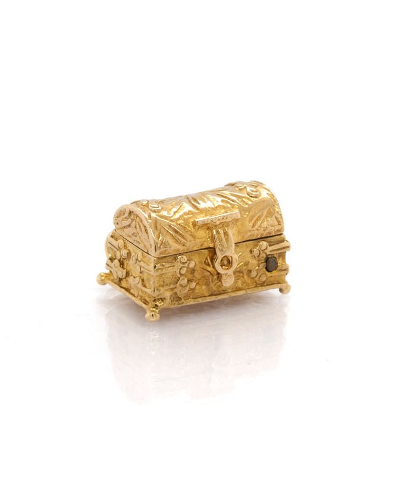 Ogden of Harrogate Jewellery 9ct Yellow Gold Treasure Chest Charm