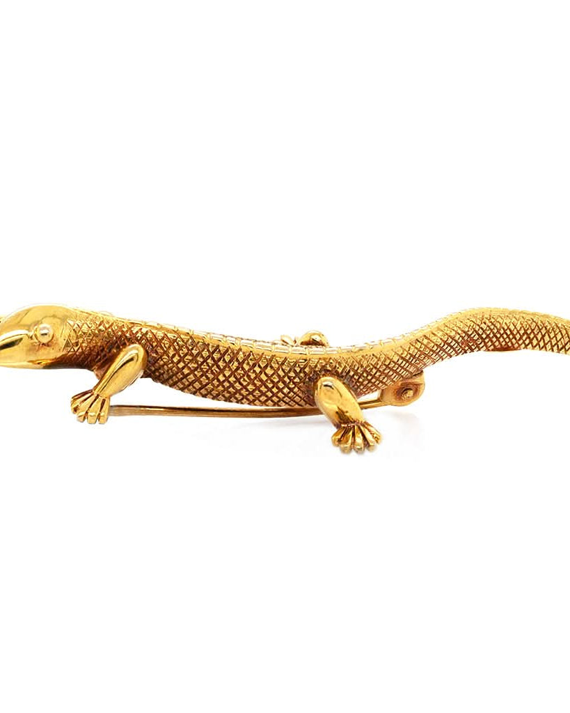 Ogden of Harrogate Jewellery A 9ct Gold, Lizard Brooch
