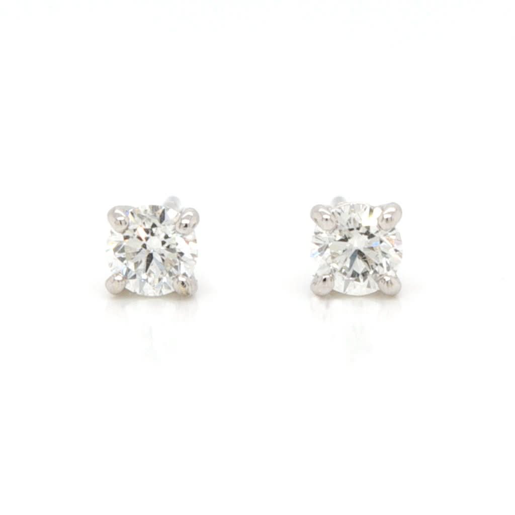 Ogden of Harrogate Jewellery A Pair of 18ct White Gold and Diamond Single Stone Earrings, 0.50cts, F/G VS