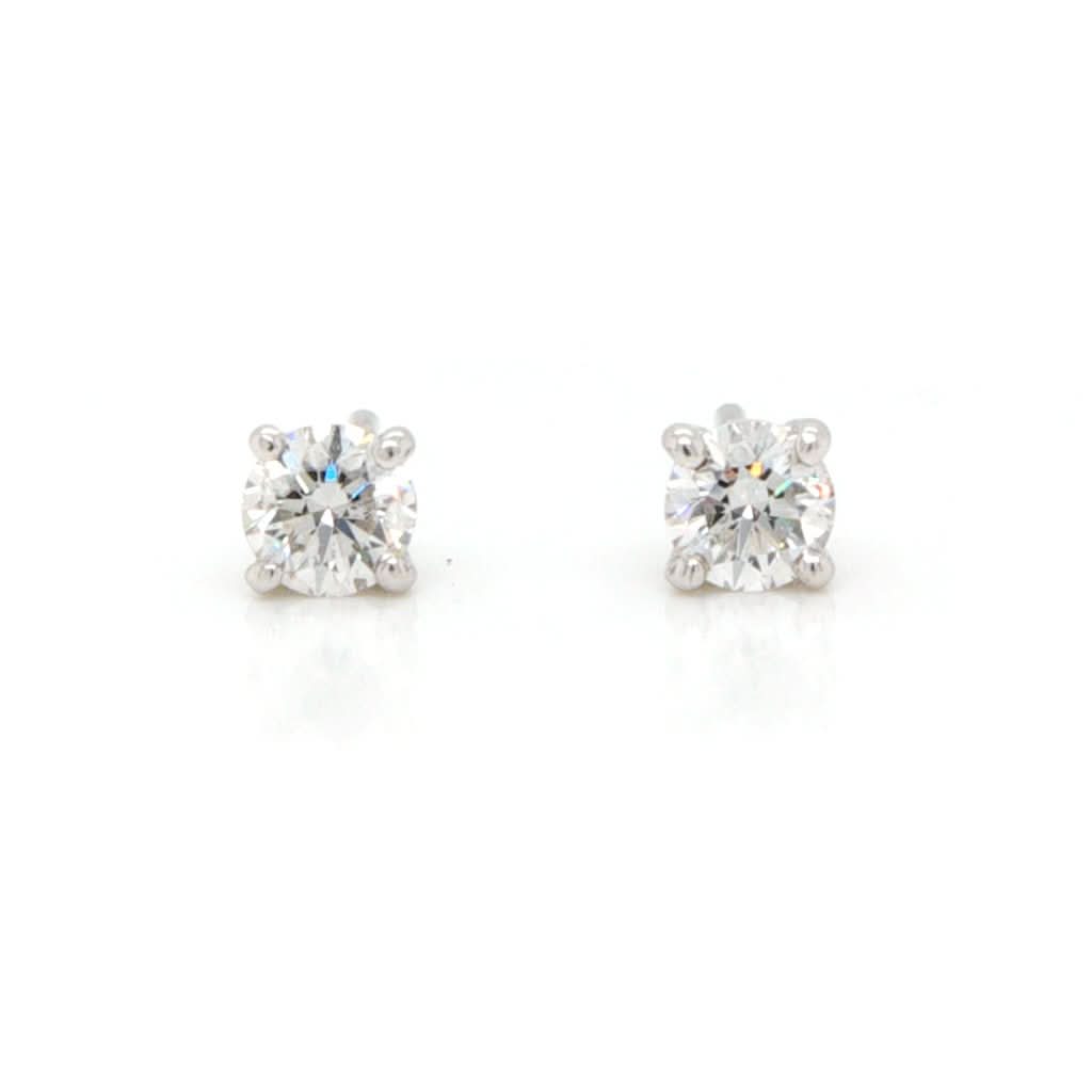 Ogden of Harrogate Jewellery A Pair of 18ct White Gold and Diamond Single Stone Earrings, 0.51cts, F/G VS