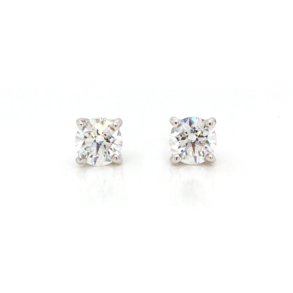 Ogden of Harrogate Jewellery A Pair of 18ct White Gold and Diamond Single Stone Earrings, 0.70cts