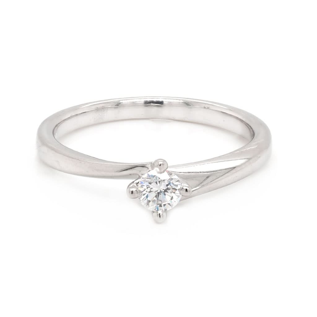 Ogden of Harrogate Jewellery A platinum, single stone, brilliant cut diamond ring 0.20cts