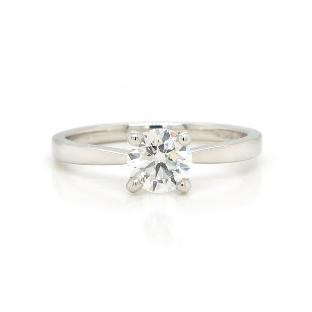 Ogden of Harrogate Jewellery A Platinum Single-Stone Diamond Ring