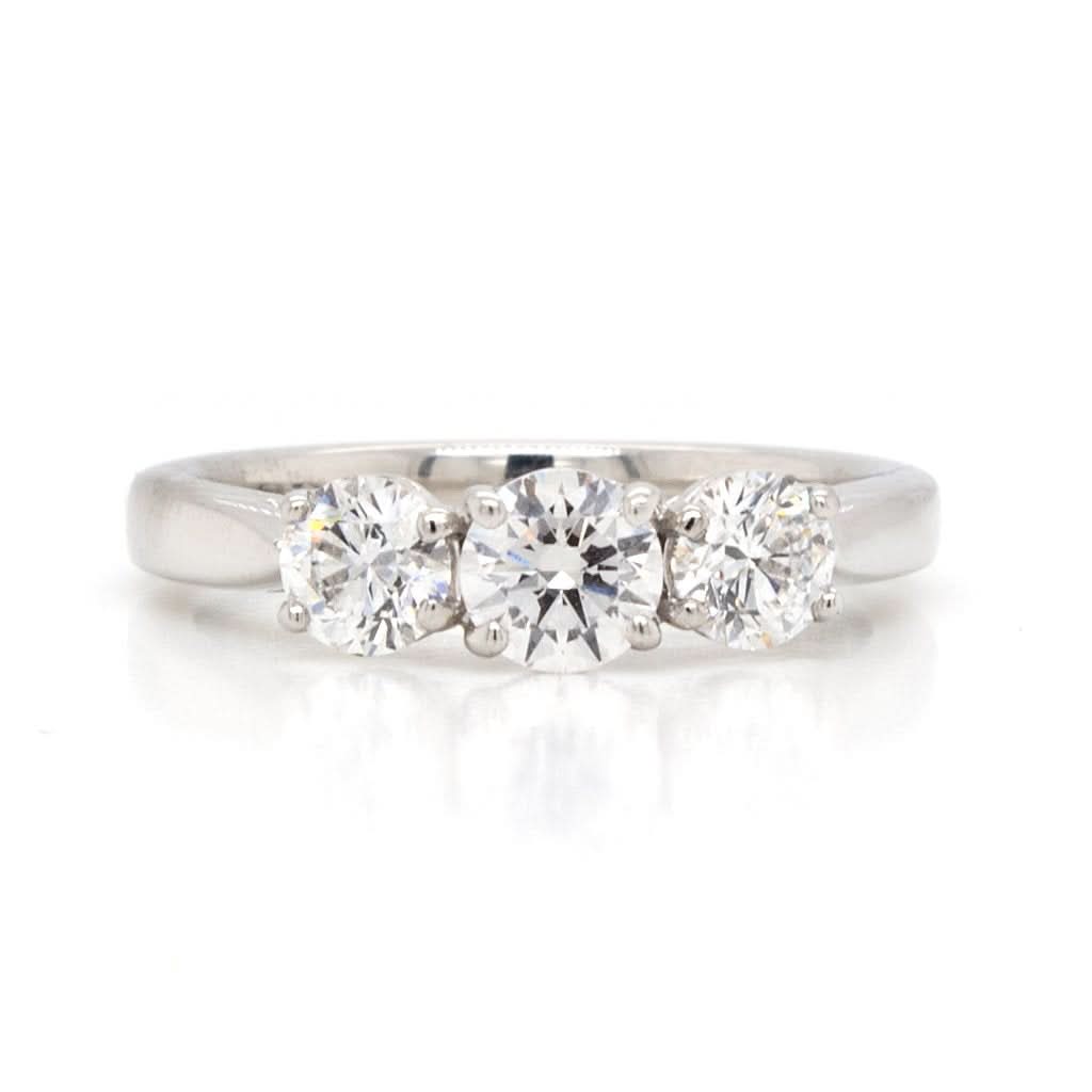 Ogden of Harrogate Jewellery A Platinum Three-Stone Diamond Ring
