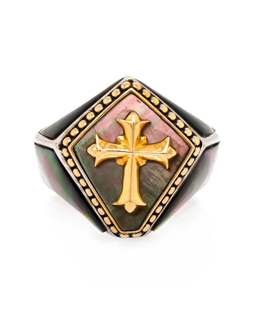 Ogden of Harrogate Jewellery A Stephen Webster Silver and 18ct Gold Shield-Shaped Signet Ring