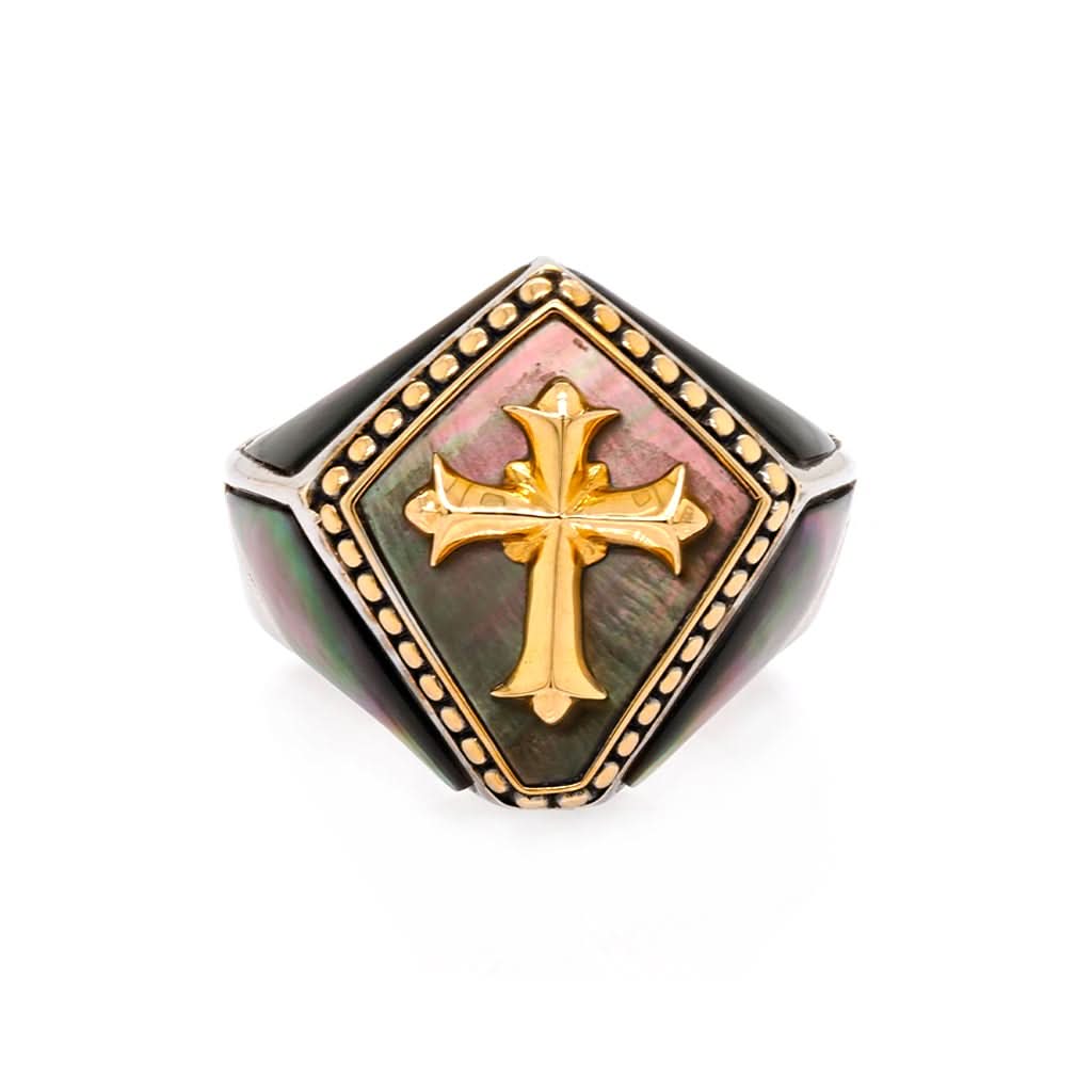 Ogden of Harrogate Jewellery A Stephen Webster Silver and 18ct Gold Shield-Shaped Signet Ring