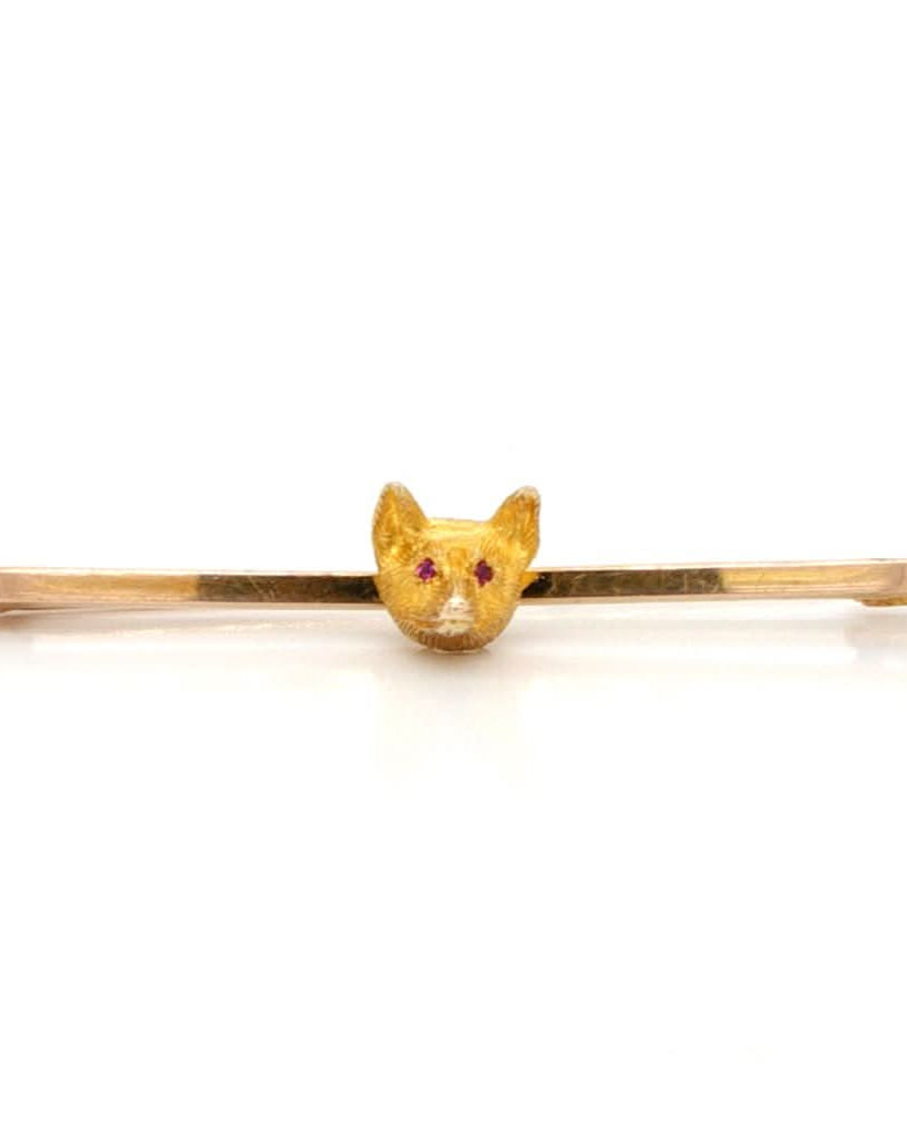 Ogden of Harrogate Jewellery A Vintage 9ct Gold Fox Head Brooch