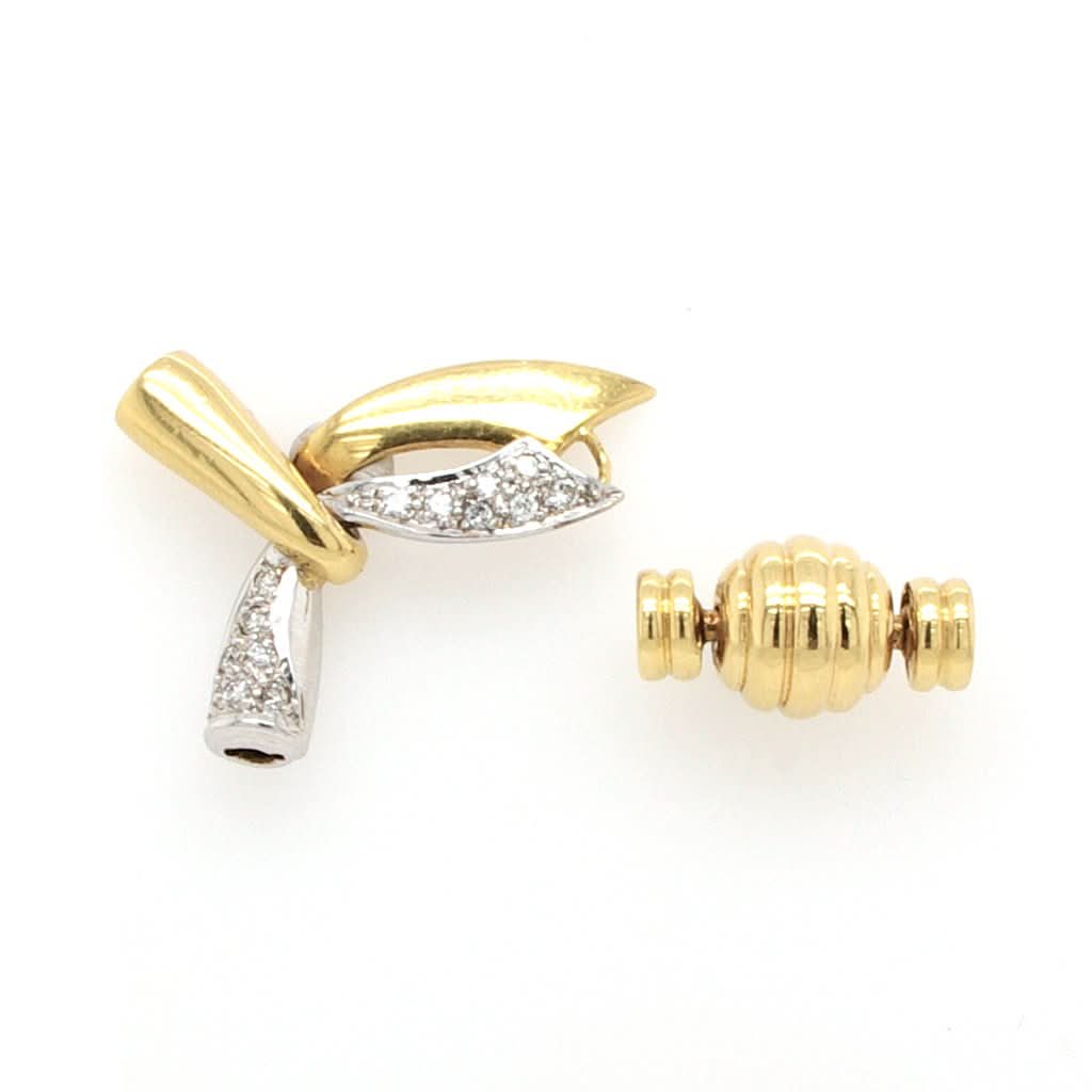 Ogden of Harrogate Jewellery An 18ct Gold and Diamond-set Centrepiece in Two Parts