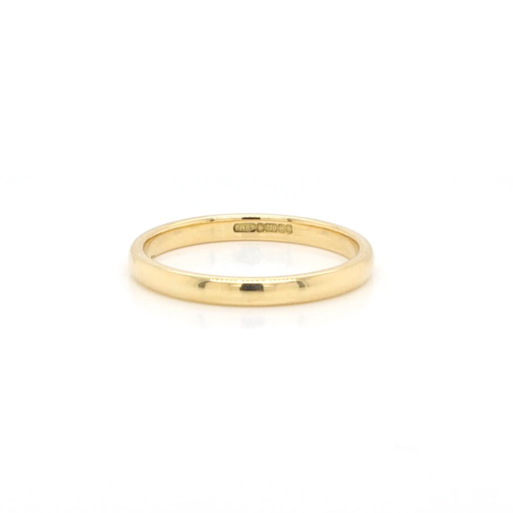 Ogden of Harrogate Jewellery An 18ct Gold Plain Wedding Band