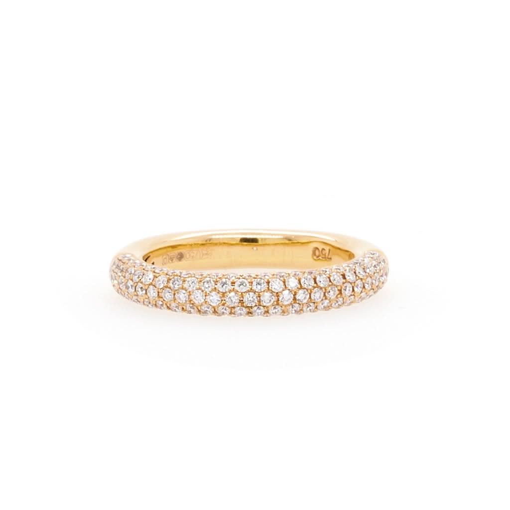 Ogden of Harrogate Jewellery An 18ct Rose Gold Diamond Half Eternity Ring