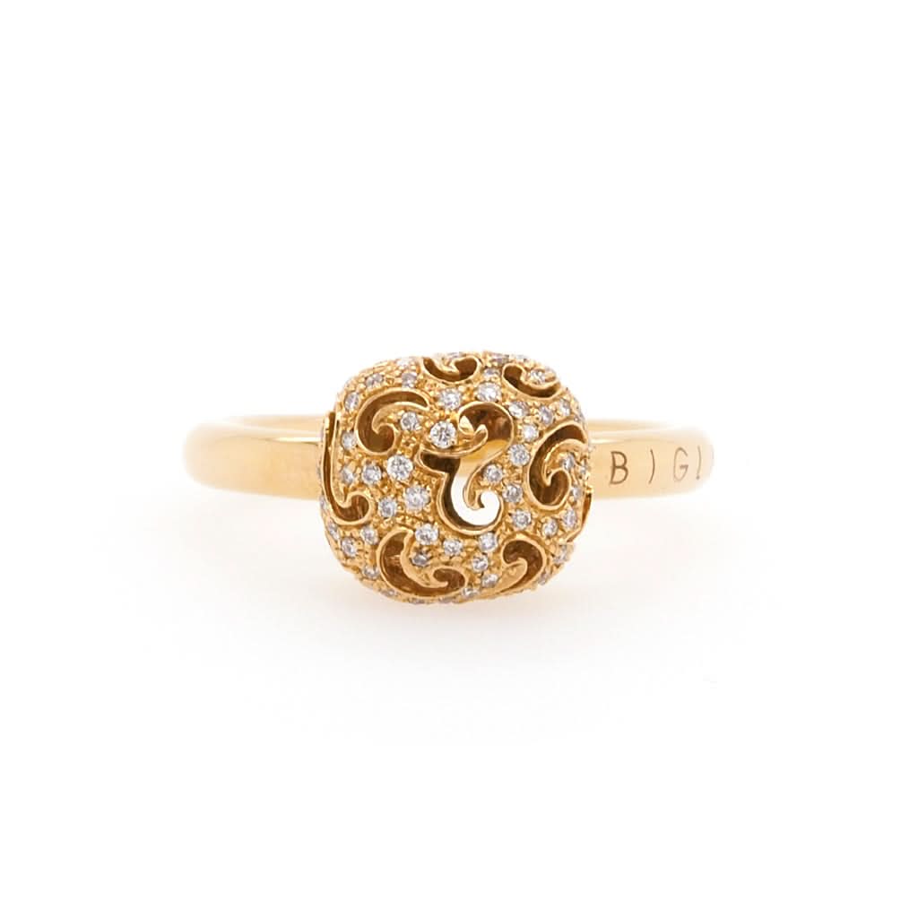 Ogden of Harrogate Jewellery An 18ct Rose Gold Pierced Diamond-Set Ring