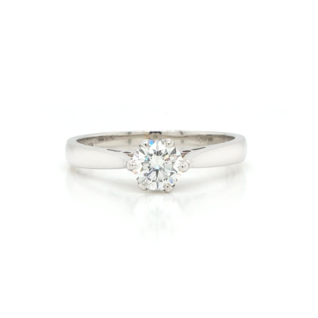 Ogden of Harrogate Jewellery An 18ct White Gold and Diamond Single Stone Ring, 0.61cts