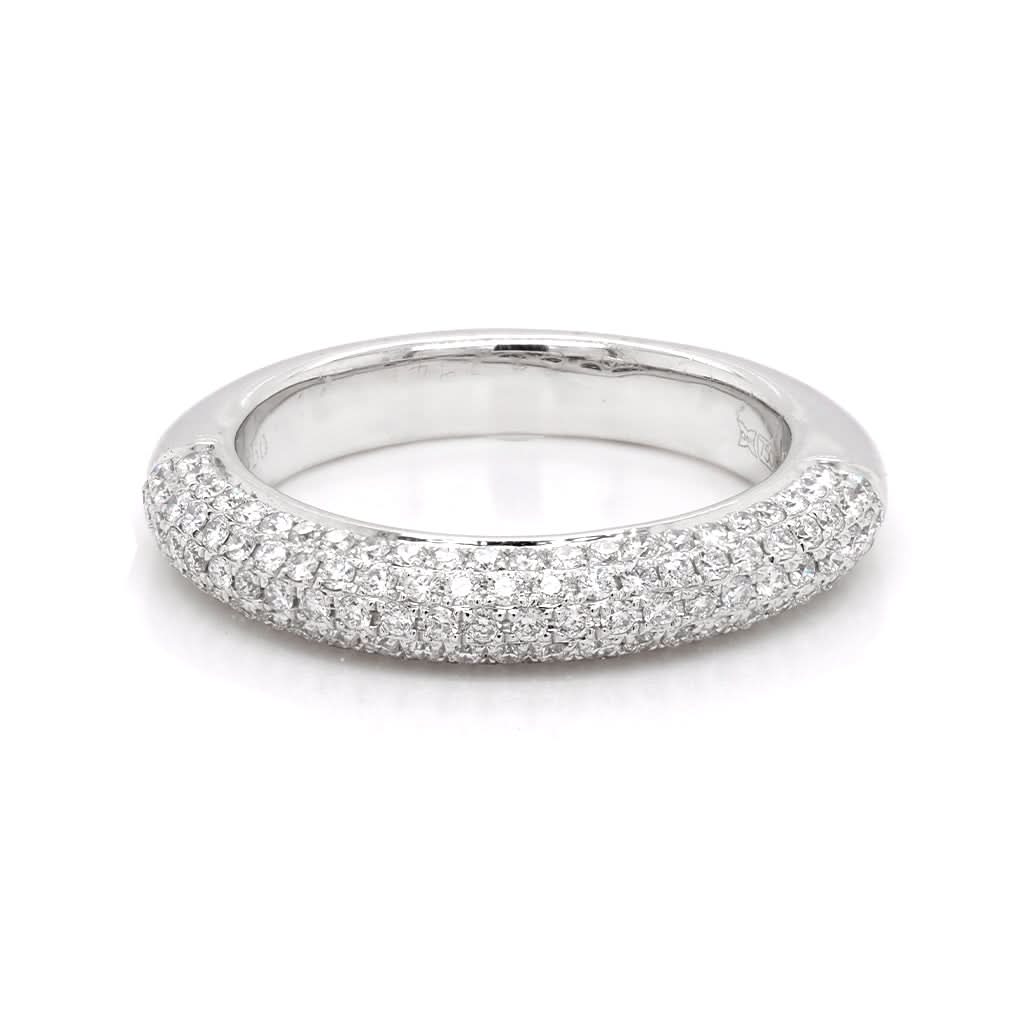 Ogden of Harrogate Jewellery An 18ct white gold and pavé-set diamond eternity ring