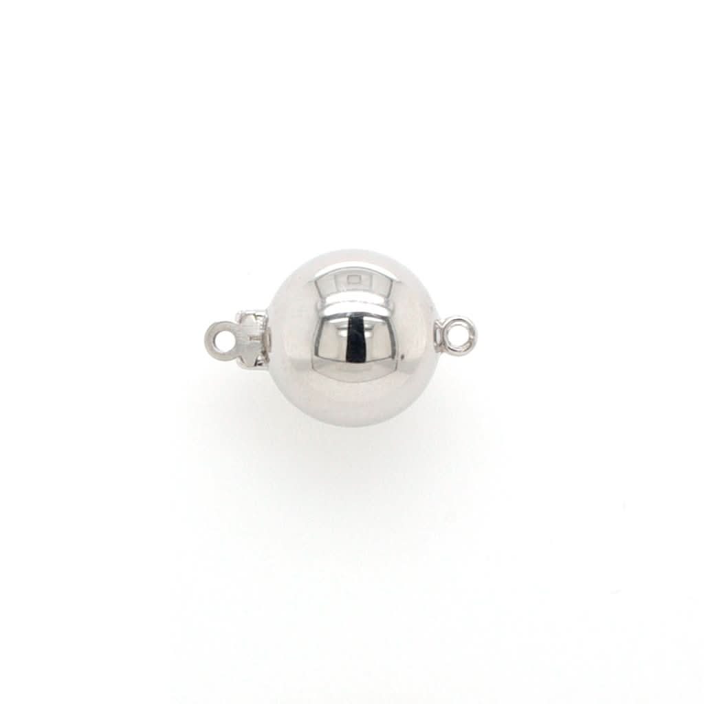 Ogden of Harrogate Jewellery An 18ct White Gold Ball Clasp, 13mm Diameter